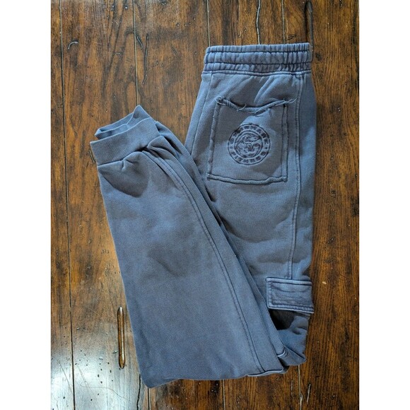 Gymshark Heritage Cargo Joggers XS Graphite Blue Pump Cover Vintage Look